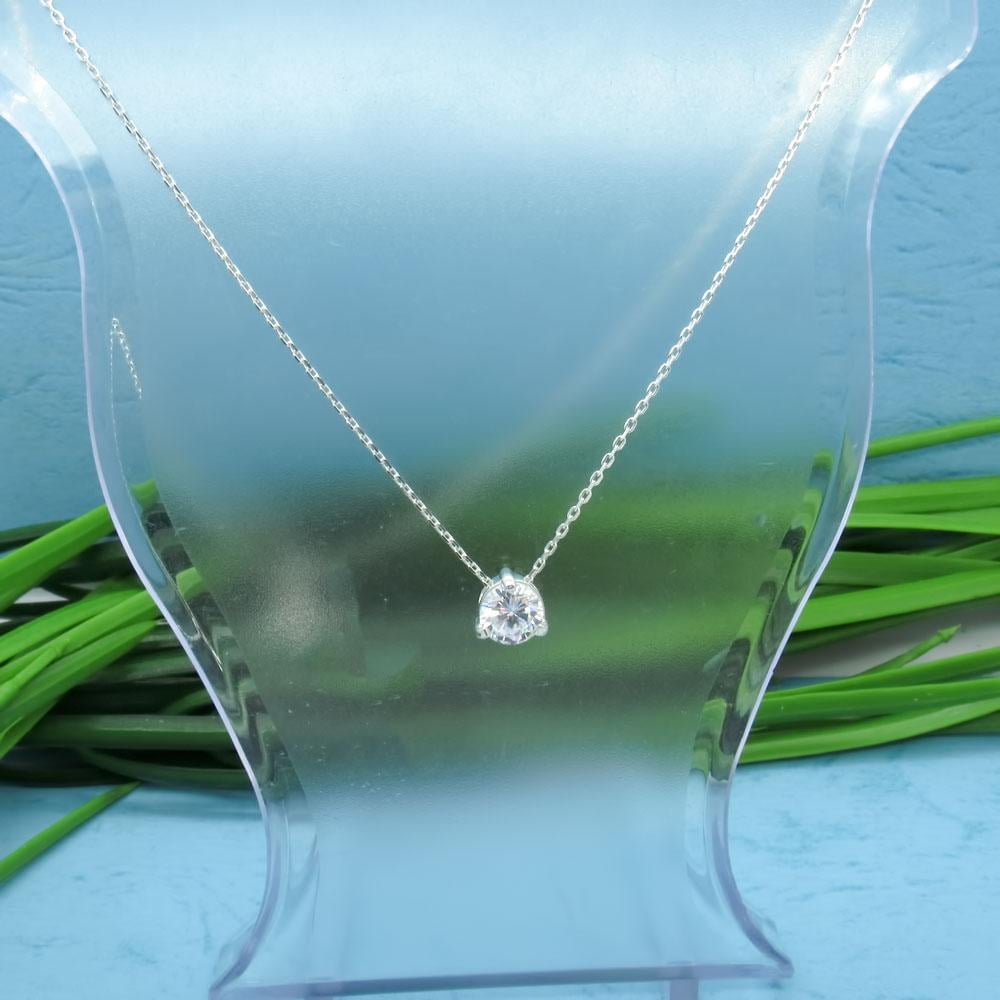 Срібне кольє Камінчик на ланцюжку