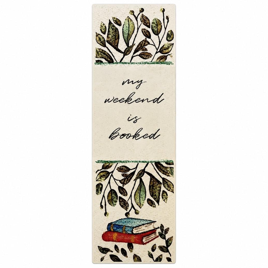 Закладка для книг картонна My Weekend Is Booked Бежевий (37243126)