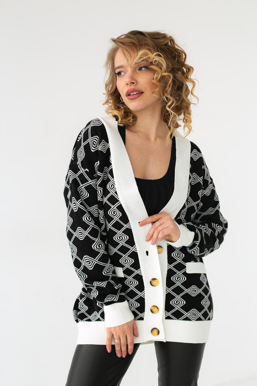 Кардиган прямого силуету Es Peri S Чорний (9528039) Кардиган прямого силуету Es Peri S Чорний (9528039)