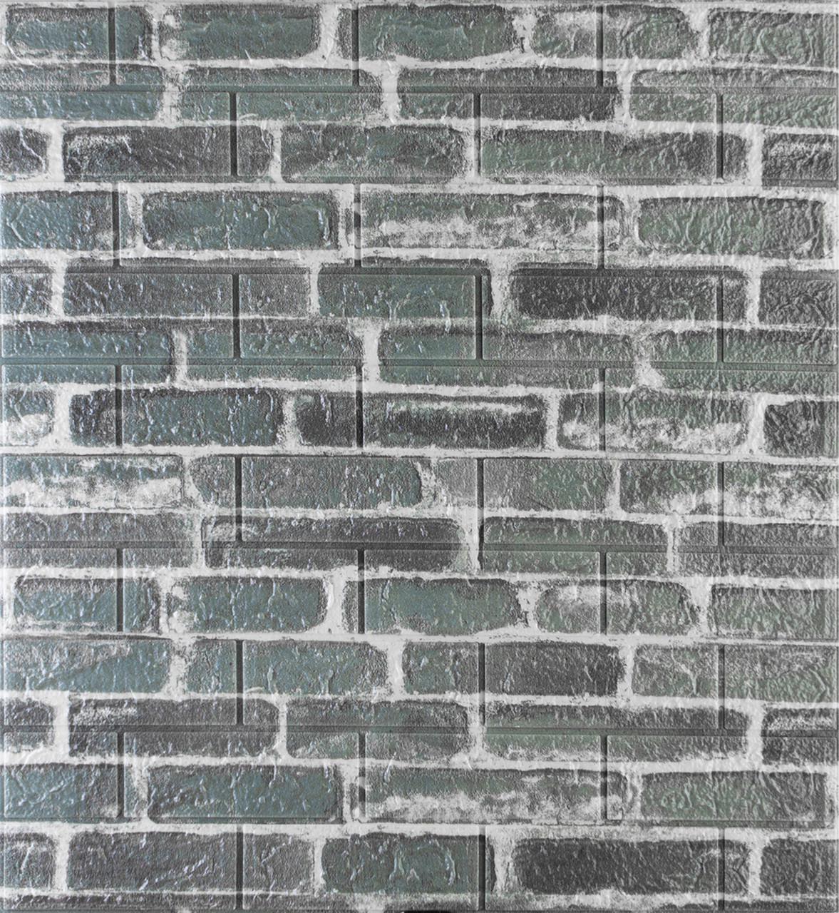 Панель самоклеящаяся 3D Loft звукоизоляционная 700x770x5 мм екатеринославский кирпич Серый