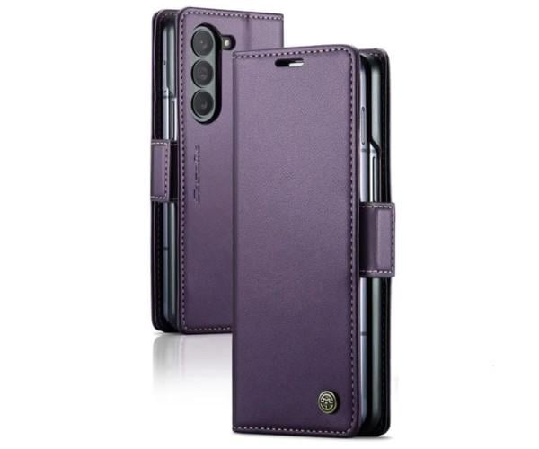 Чехол книжка CaseMe Leather Magnet Case для Samsung Galaxy Fold5 Фиолетовый