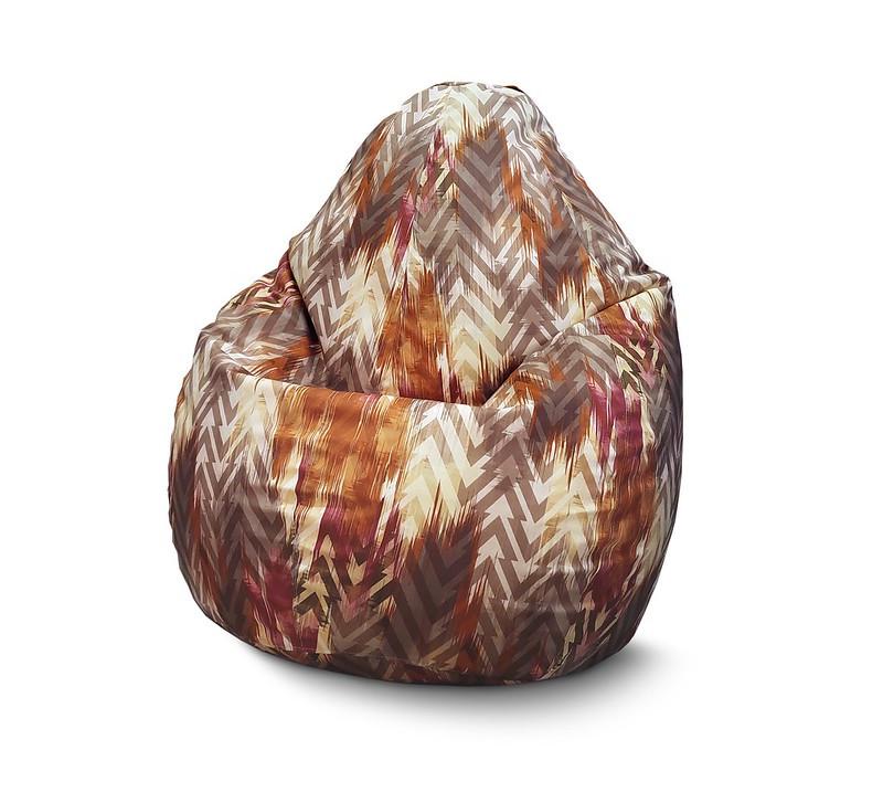 Кресло мешок iPuff Zetta Brown Флок XXL 90х125 см