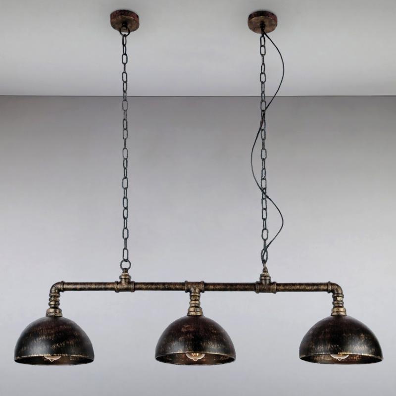 Люстра подвесная лофт Light House LS-15168-3 на три лампы Черный/Золото