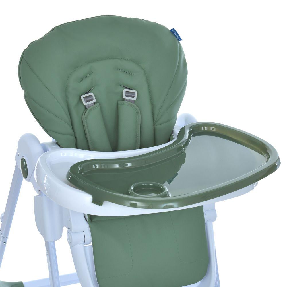 Стільчик для годування з регульованою спинкою/висотою і колесами Темно-зелений - фото 4 Стільчик для годування з регульованою спинкою/висотою і колесами Темно-зелений - фото 4