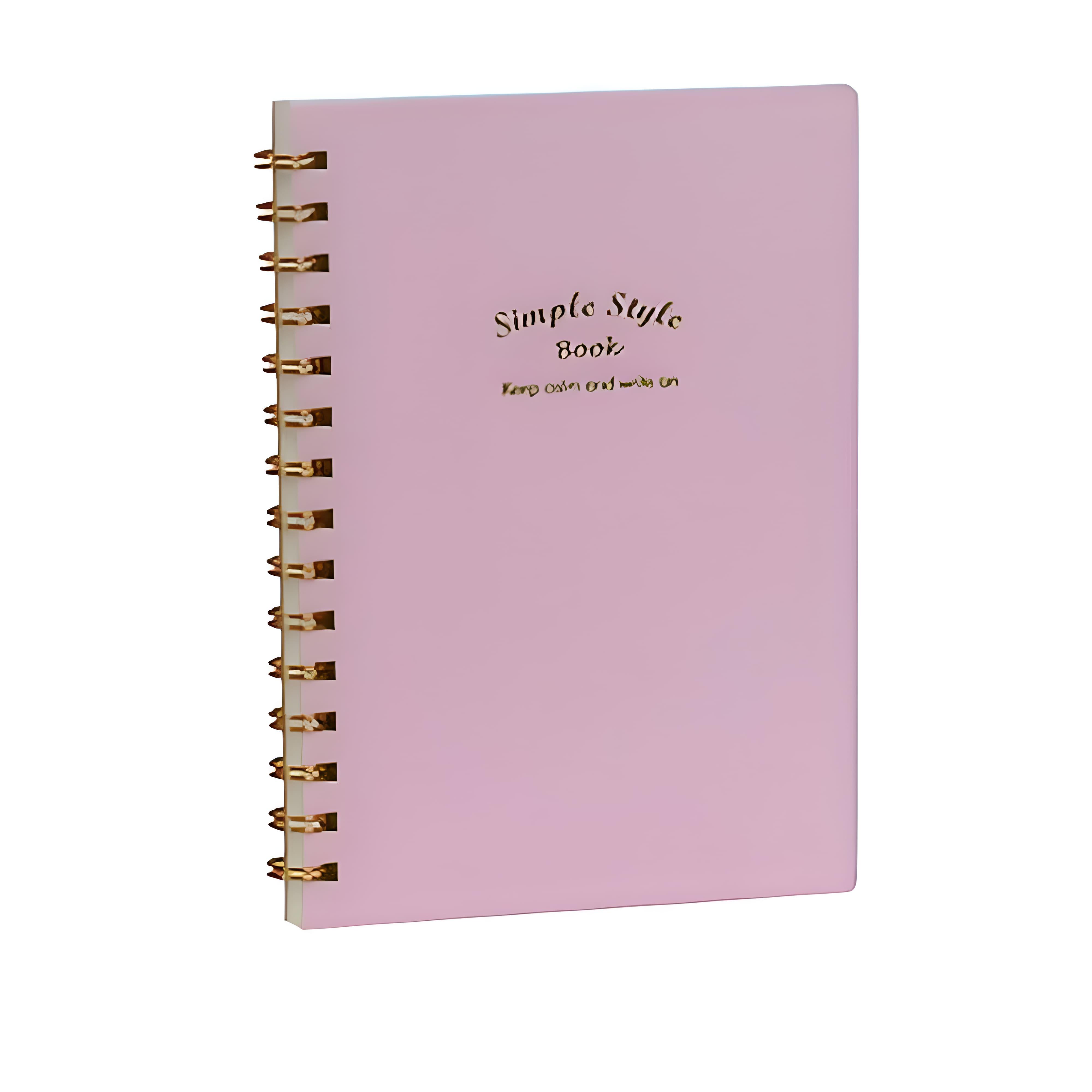Блокнот на спирали Stenson Simple style А5 на 100 листов с обложкой из пластика Розовый (WW01587ST)
