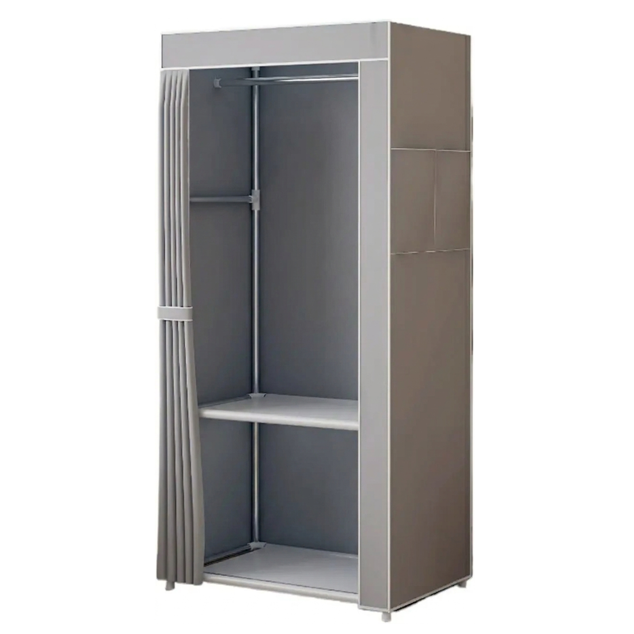 Шкаф тканевый складной RIAS 8856 Storage Wardrobe 56x44x146 см Grey (3_08449)