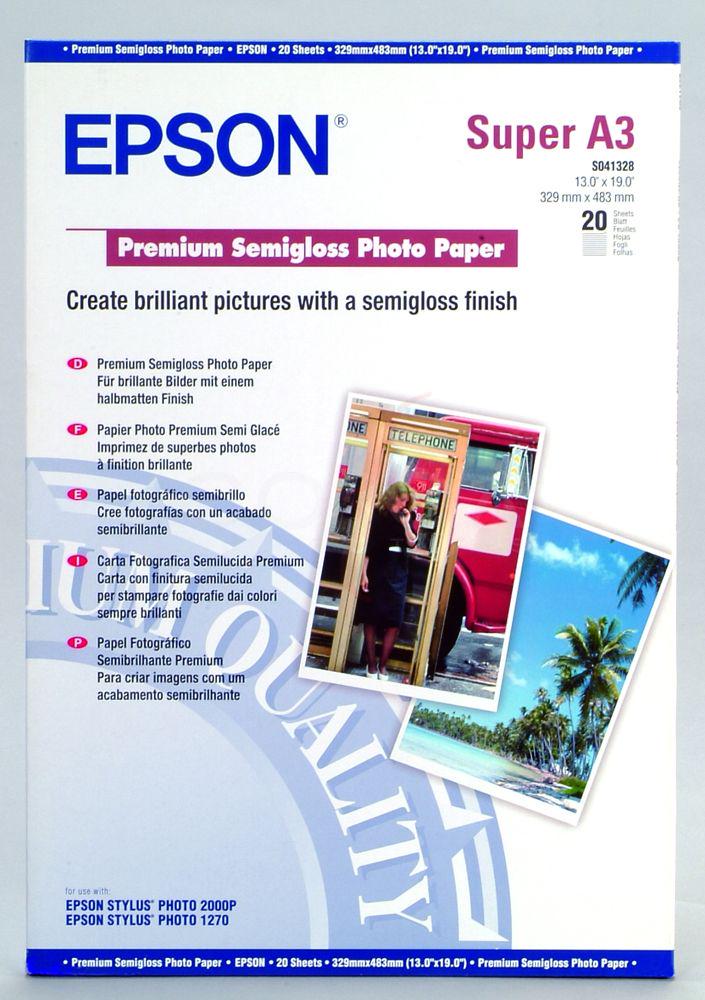 Папір напівглянцевий Epson Premium Semigl Paper А3+ 20 л Білий (41b654f5)