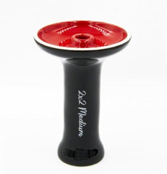 Чаша для кальяна 2х2 Medium Black/Red (14592)