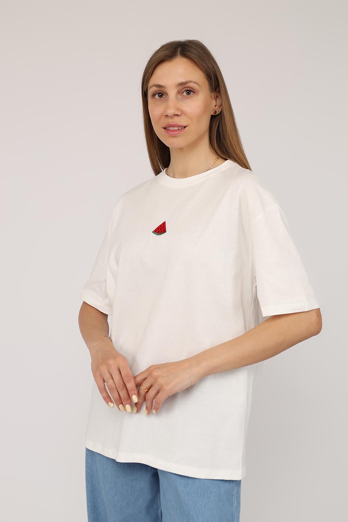 Футболка с коротким рукавом женская ЦБ-00274527 р. 46 Белый (SKT001058769)