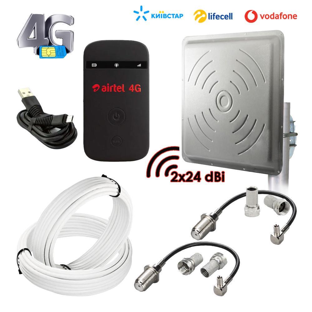 Интернет комплект 4G с Wi-Fi Роутером ZTE MF90 Airtel и мощная панельная антенна MIMO R-Net 2x24 Maxi (1877642552) - фото 2