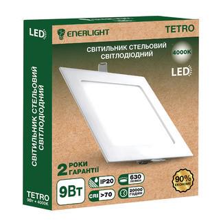 LED світильник стельовий Enerlight TETRO 9Вт 4000К квадрат (100392) - фото 2