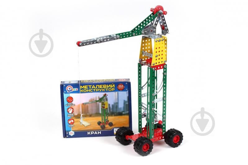 Конструктор металлический Кран ТехноК 253 детали (4890)