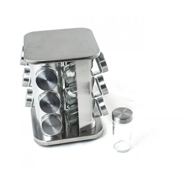 Підставка-карусель для спецій Spice Carousel 12 ємностей скло/нержавіюча сталь