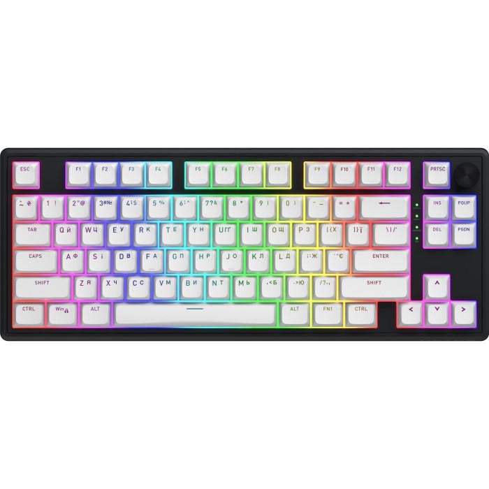 Клавиатура беспроводная Hator Skyfall 80 Wireless механическая 80 клавиш Aurum Lemon Black/White (HTK3180UA)