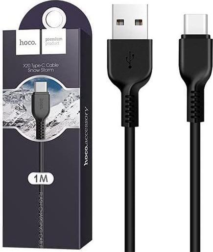 Кабель интерфейсный Hoco X20 Flash USB-Type-C 1 м Black (28135)