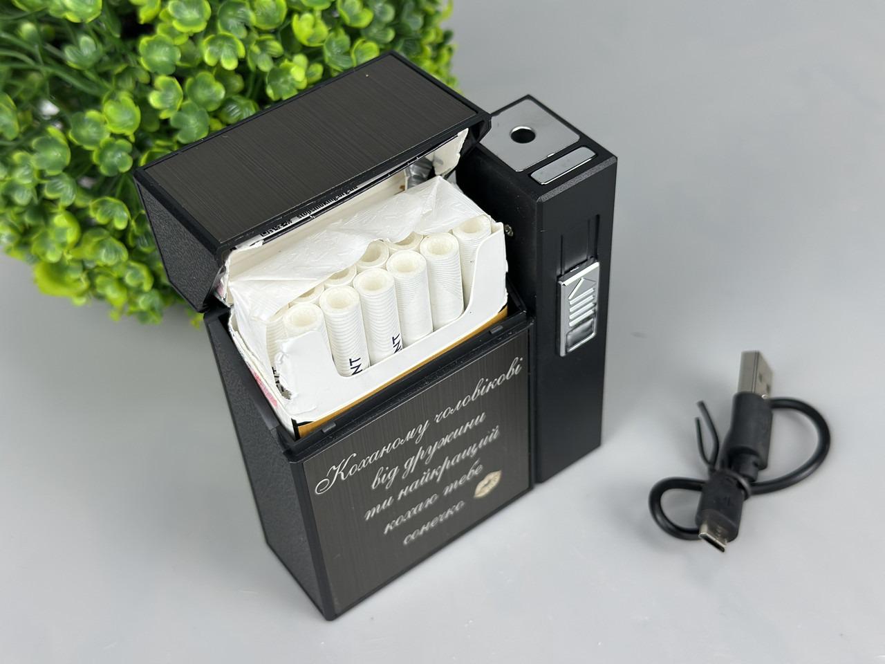 Портсигар "Кохаю тобе" з газовою запальничкою на 20 сигарет (33641 R11) - фото 2 Портсигар "Кохаю тобе" з газовою запальничкою на 20 сигарет (33641 R11) - фото 2