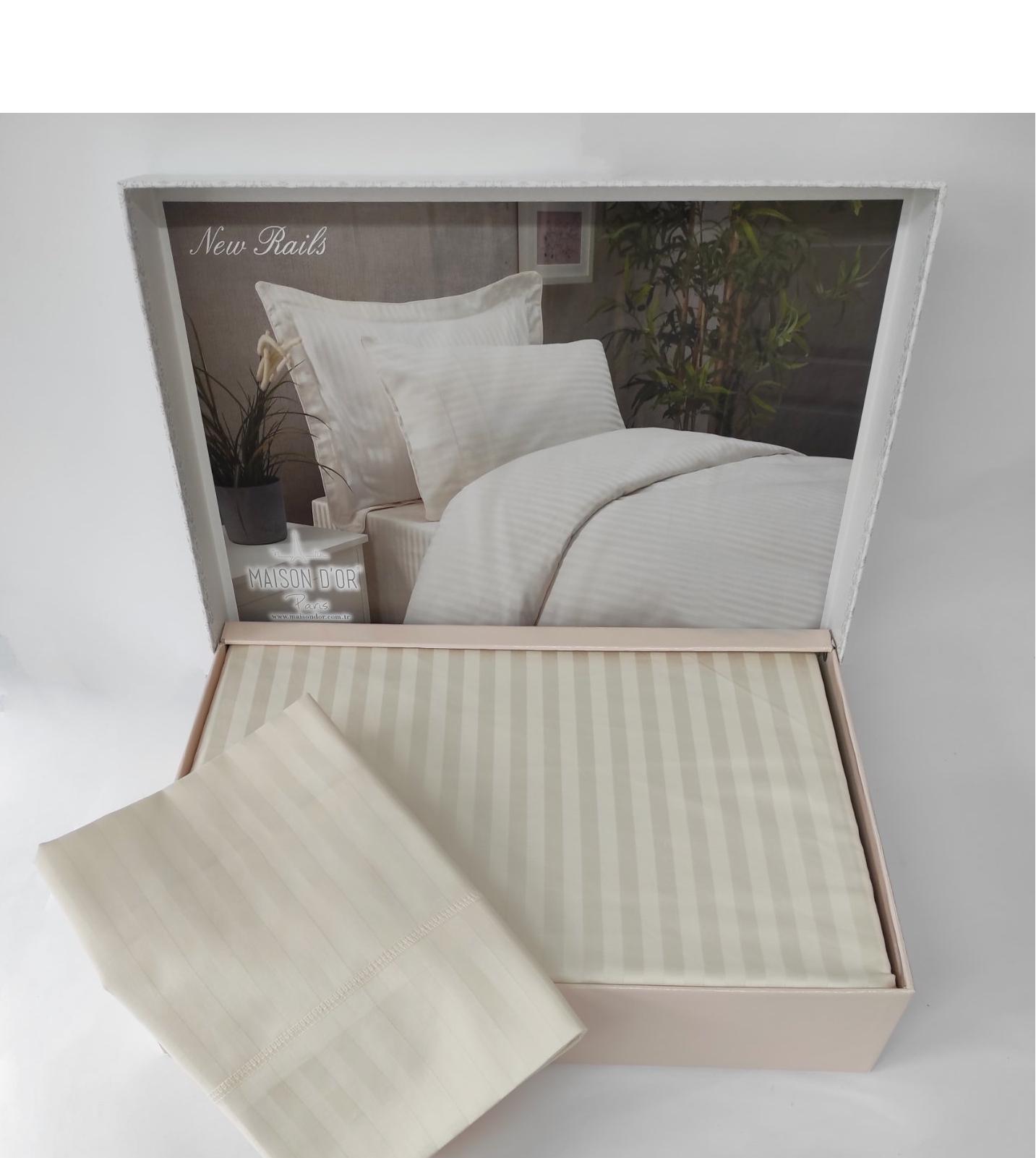 Комплект постельного белья Maison D'or 200х220 Rails Ecru (CN7065)