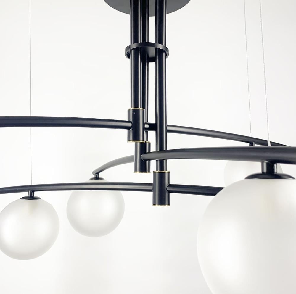 Люстра сучасна підвісна Aure Чорний (SGJ 8/9 BK) - фото 5