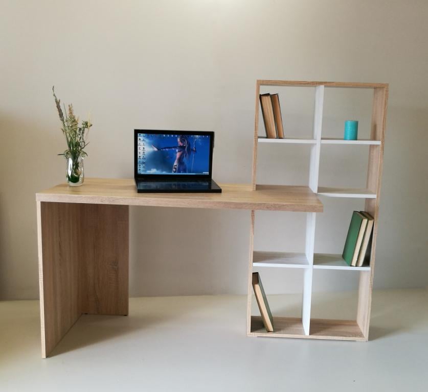 Компьютерный стол со стеллажем СК-2 Дуб атланта/Дуб Сонома (16921370) Компьютерный стол со стеллажем СК-2 Дуб атланта/Дуб Сонома (16921370)