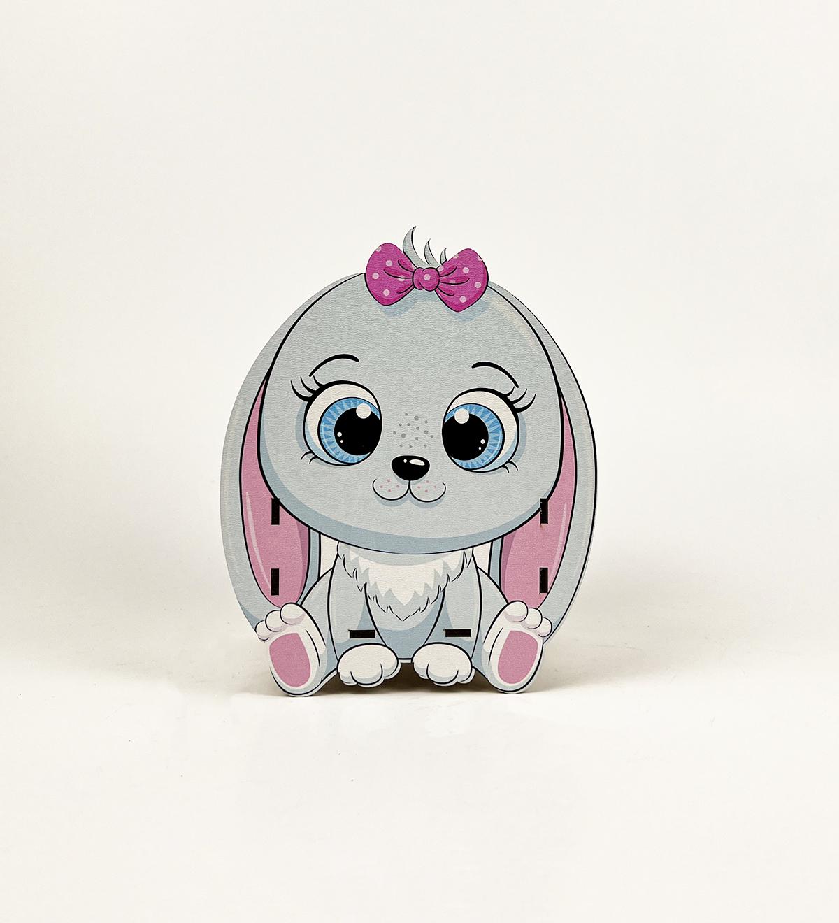 Корзина Кролик дівчинка (6039)