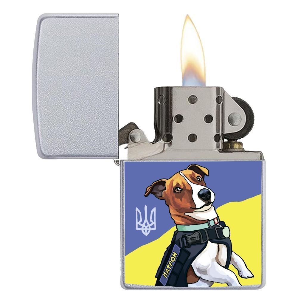 Комплект ZIPPO Запальничка 205 Пес Патрон 205PP бензин/кремені - фото 4