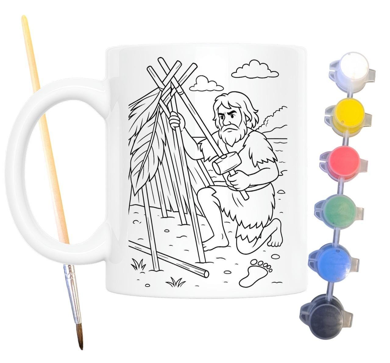 Набір для творчості кружка розмальовка Робінзон Крузо за мотивами книги Данієля Дефо 330 мл Білий (КР0198) - фото 2