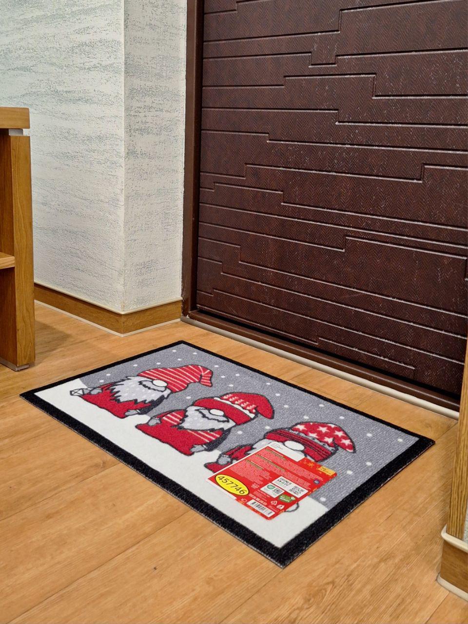 Коврик напольный новогодний Livarno Home Гномы 40x60 см (1590)