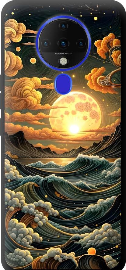 Чехол на Tecno Spark 6 KE7 Арт волны (6332b-2418-42517)