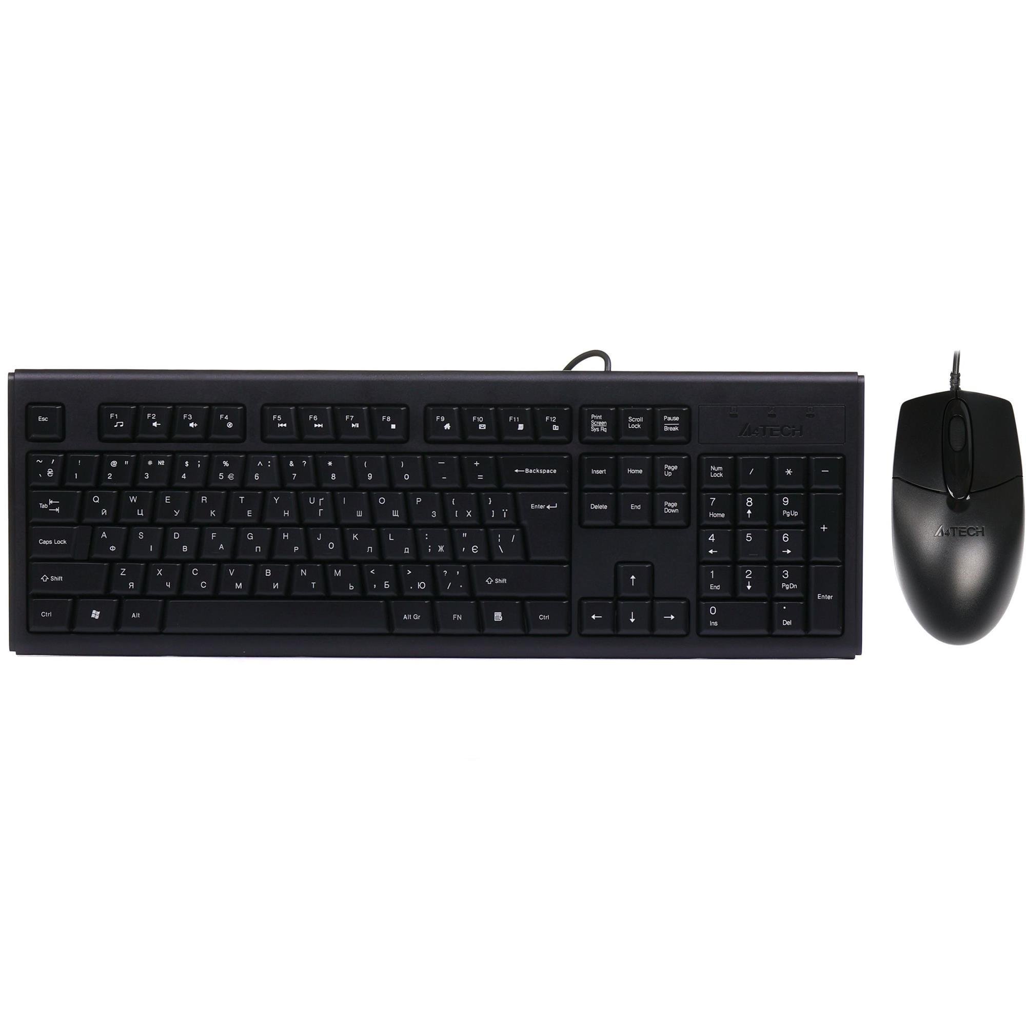 Комплект клавиатура и мышь A4Tech KR-8372S проводной Black (KR-8372S Black)