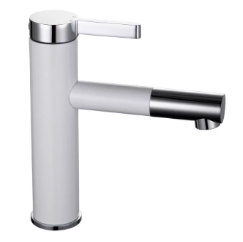 Змішувач для умивальника Frap F1052-14 Білий/Хром