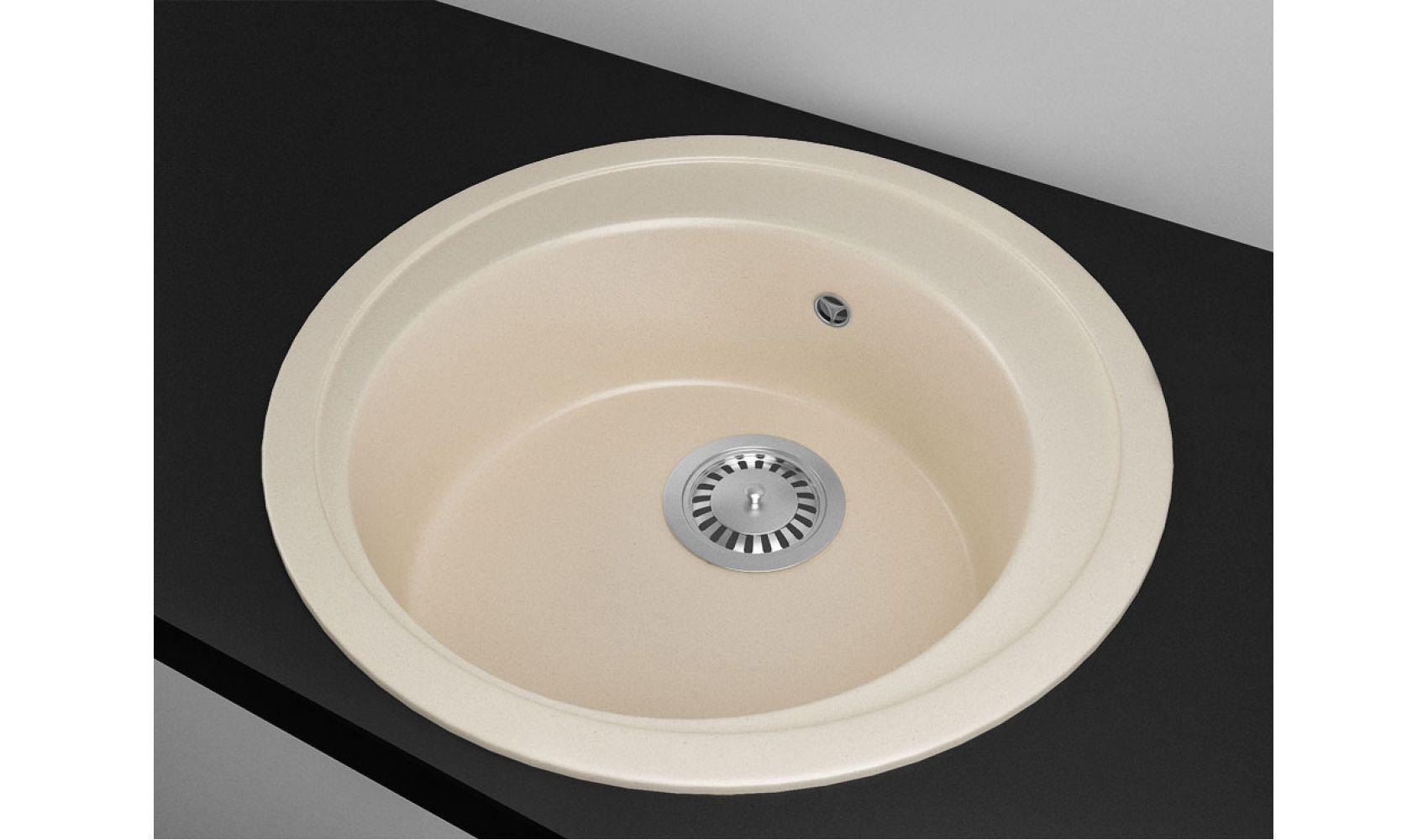 Кухонна мийка Lexona Blansh гранітна з краном Бежевий - фото 8