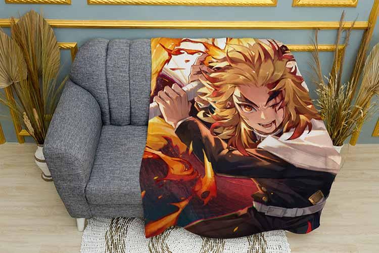 Плед Rengoku Demon Slayer плюш двошаровий 150х210 см (113765-3)