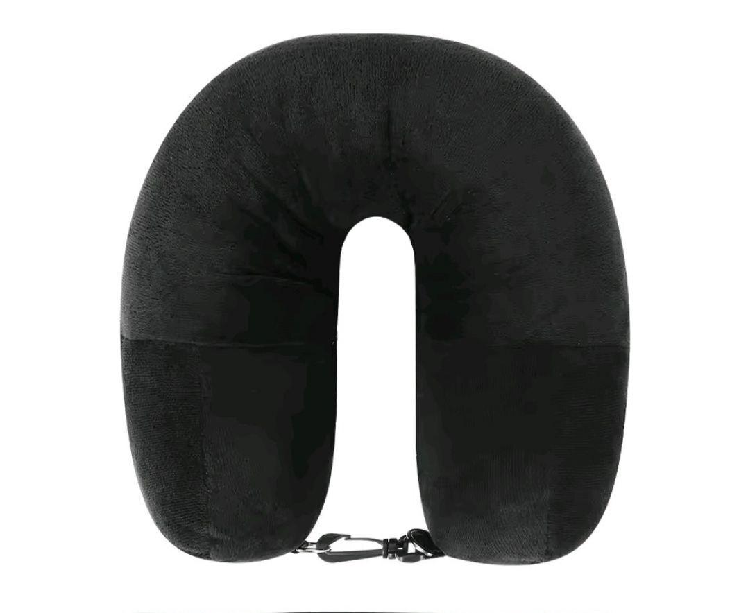 Подушка-сумка под шею с отделением для вещей Черный