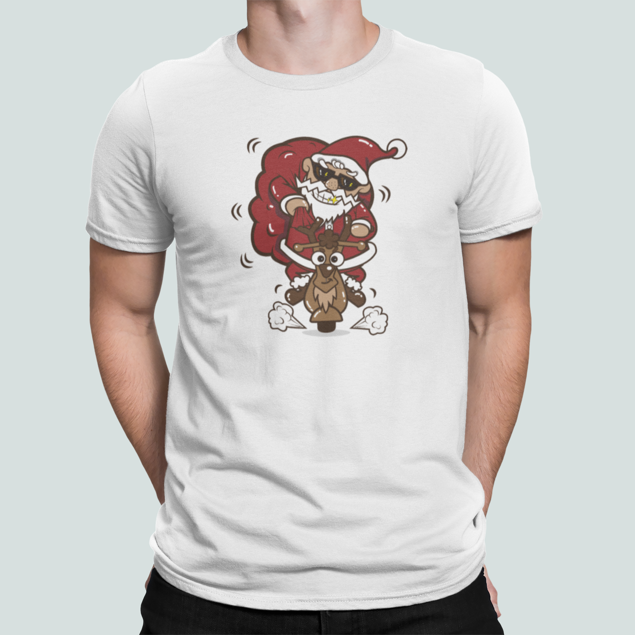 Футболка мужская новогодняя Stedman с принтом Санта мчит S Белый (НГ111-7) Футболка мужская новогодняя Stedman с принтом Санта мчит S Белый (НГ111-7)