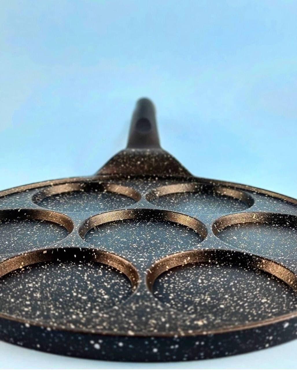 Сковорідка для млинців Edenberg з антипригарним мармуровим покриттям 27 см (EB-7512) - фото 4 Сковорідка для млинців Edenberg з антипригарним мармуровим покриттям 27 см (EB-7512) - фото 4