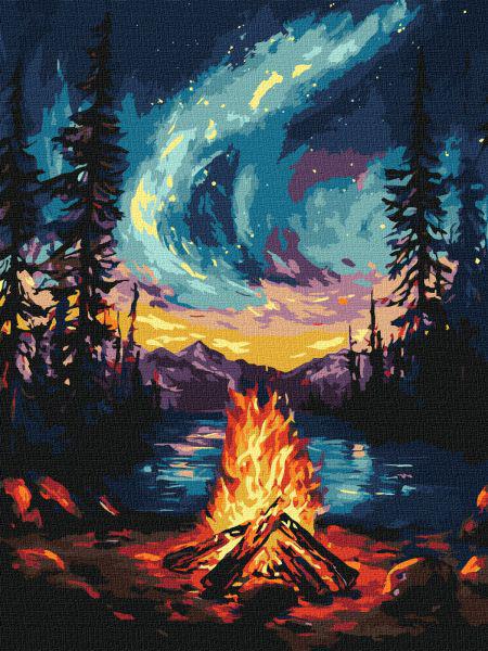 Картина за номерами Ideyka Північне сяйво з фарбами металік extra 30x40 см (Id-KHO6361)