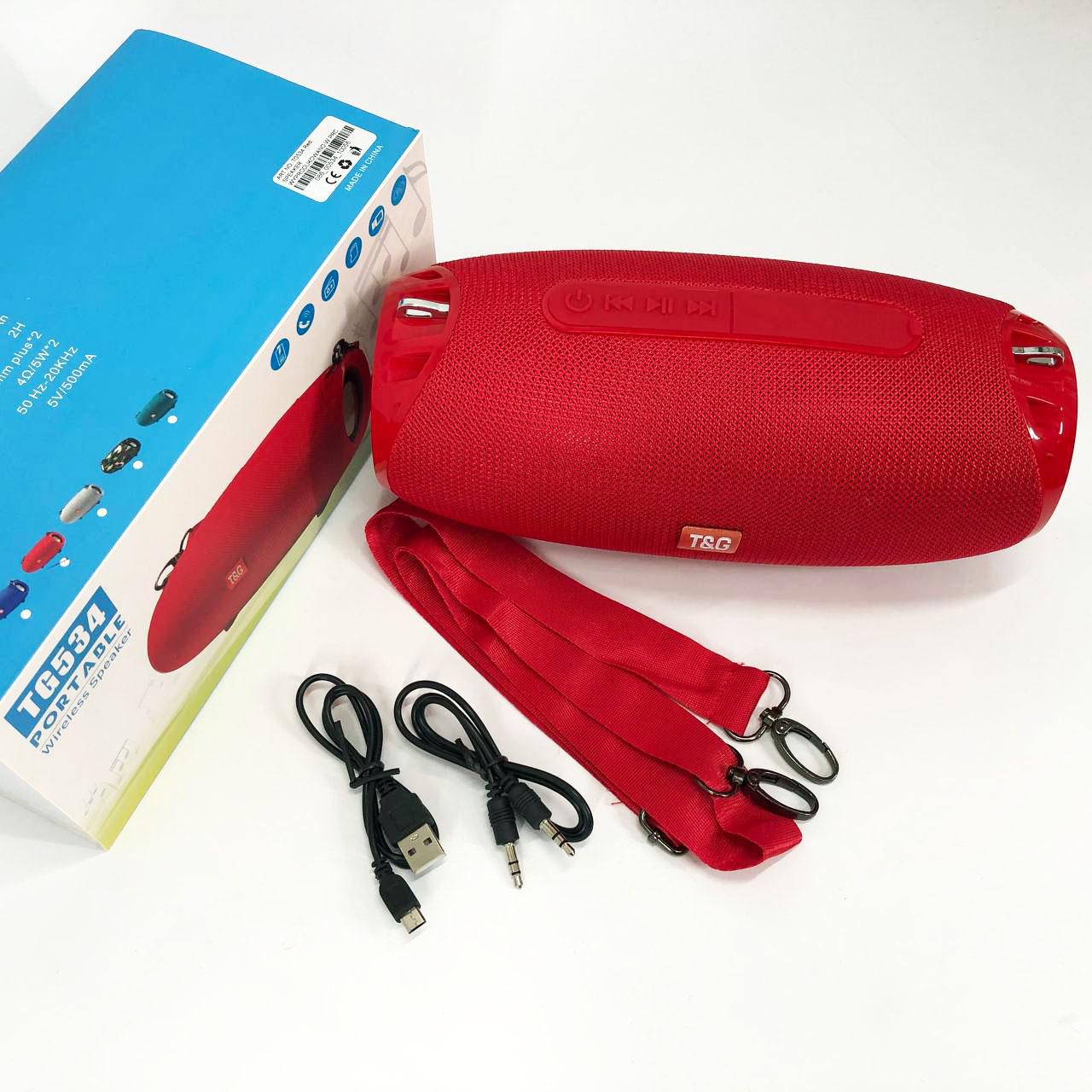 Портативная Bluetooth колонка TG534 SD IPX5 с ремешком Красный - фото 16 Портативная Bluetooth колонка TG534 SD IPX5 с ремешком Красный - фото 16