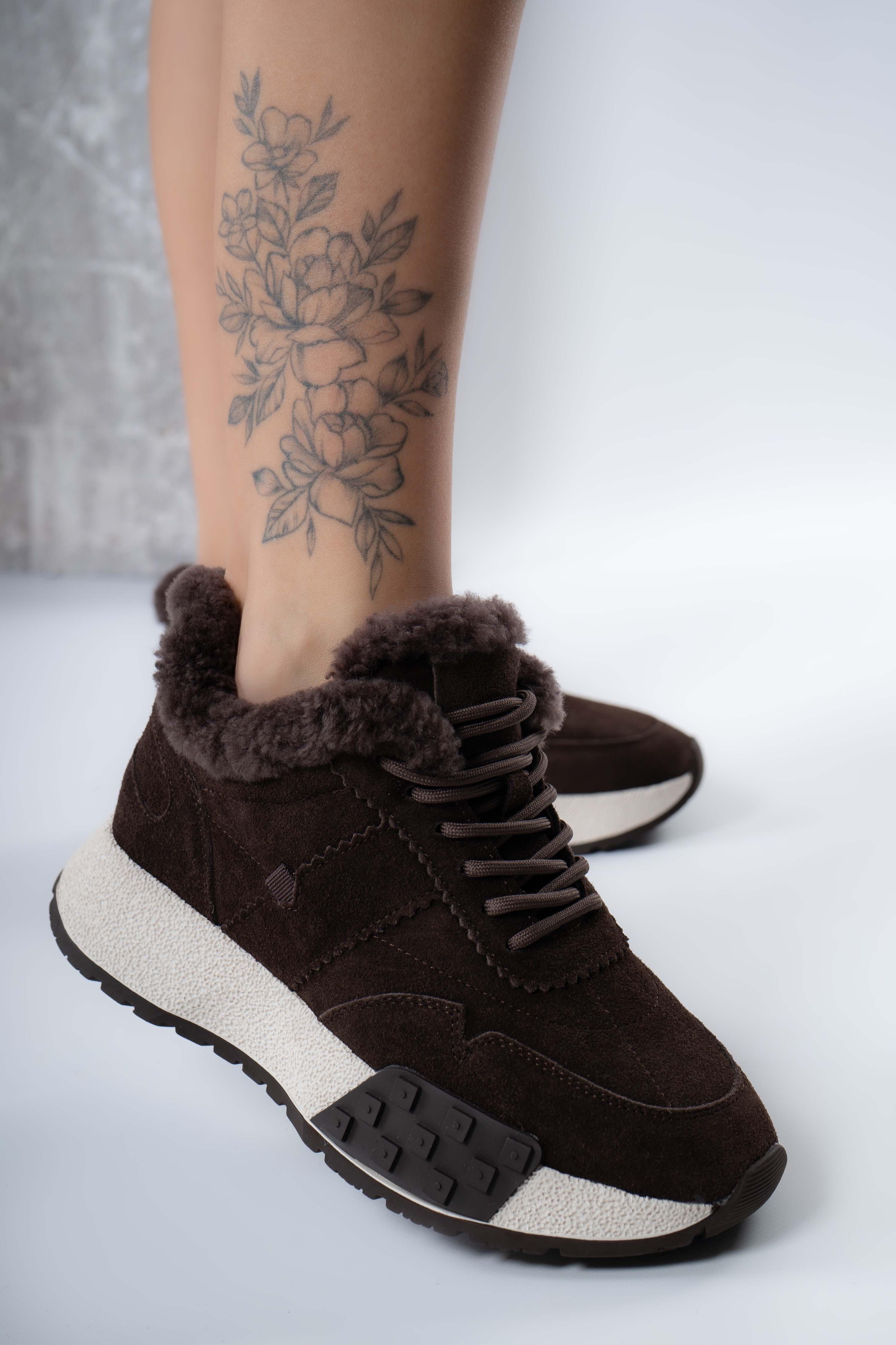 Кроссовки женские Where Uweare AS617-L173-7M натуральная замша р. 37 Коричневый (346799_37)