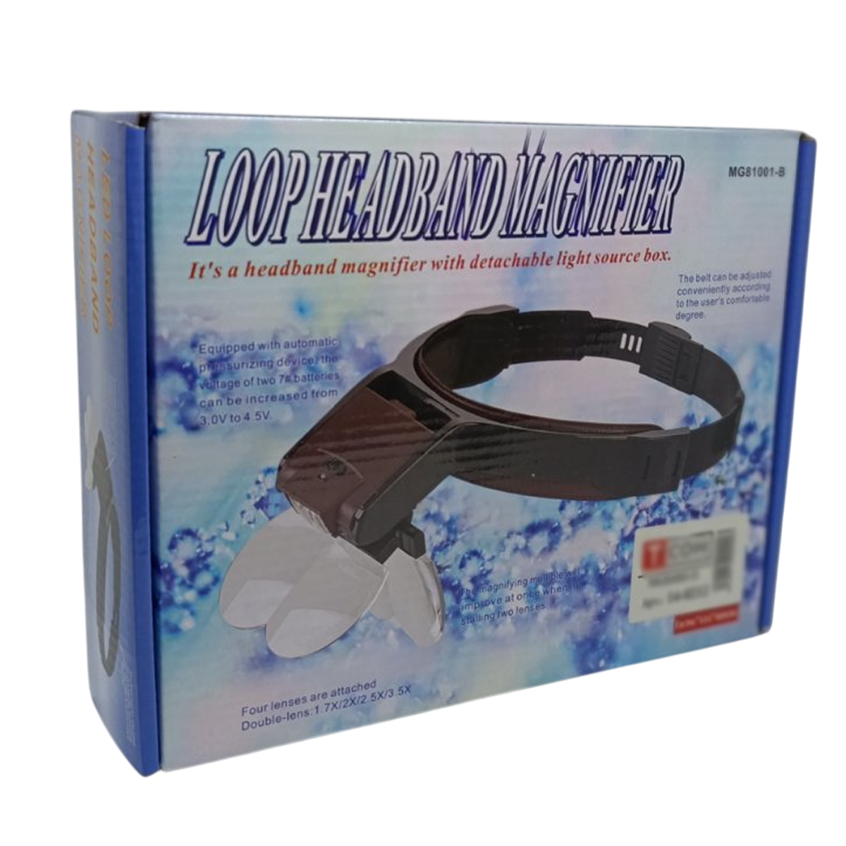 Лупа-очки бинокулярная налобная MG81001-B с LED подсветкой 4линзы 1,7X/2X/2,5X/3,5X Black/Brown (160407) - фото 9 Лупа-очки бинокулярная налобная MG81001-B с LED подсветкой 4линзы 1,7X/2X/2,5X/3,5X Black/Brown (160407) - фото 9