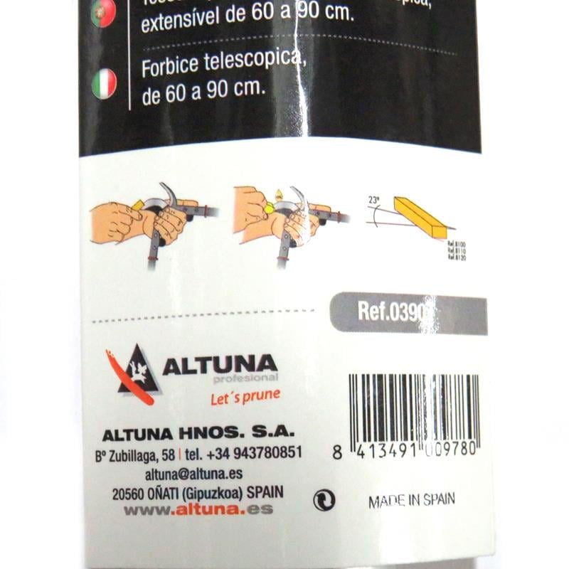 Сучкорез Altuna 0390T.A секатор двуручный 600-900 мм телескопический - фото 6 Сучкорез Altuna 0390T.A секатор двуручный 600-900 мм телескопический - фото 6