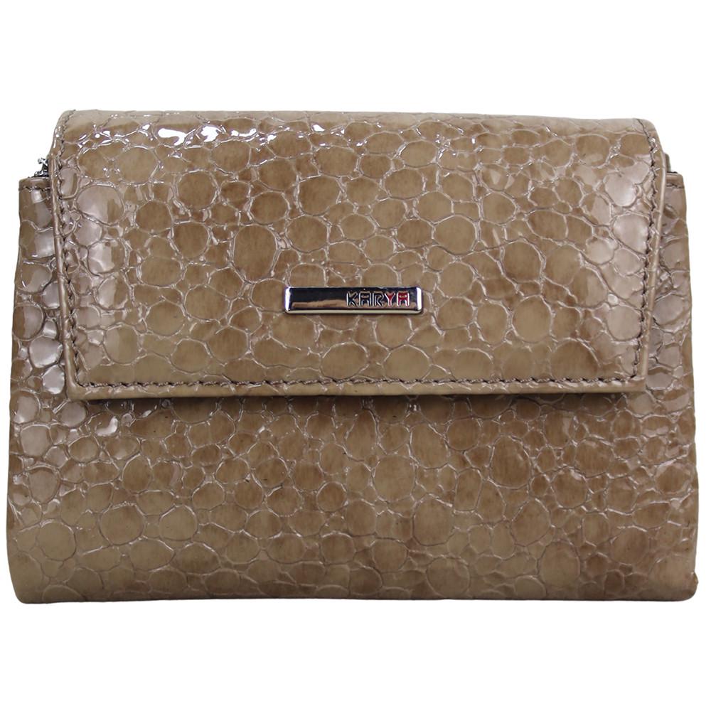 Кошелек женский из натуральной кожи Karya 1205-687 13х1,5х9 см Бежевый (2816633444)