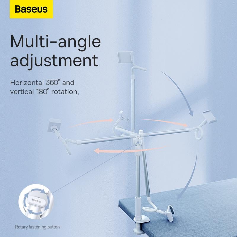 Держатель для телефона BASEUS Unlimited adjustment lazy phone holder Silver (SULR-0S) - фото 12