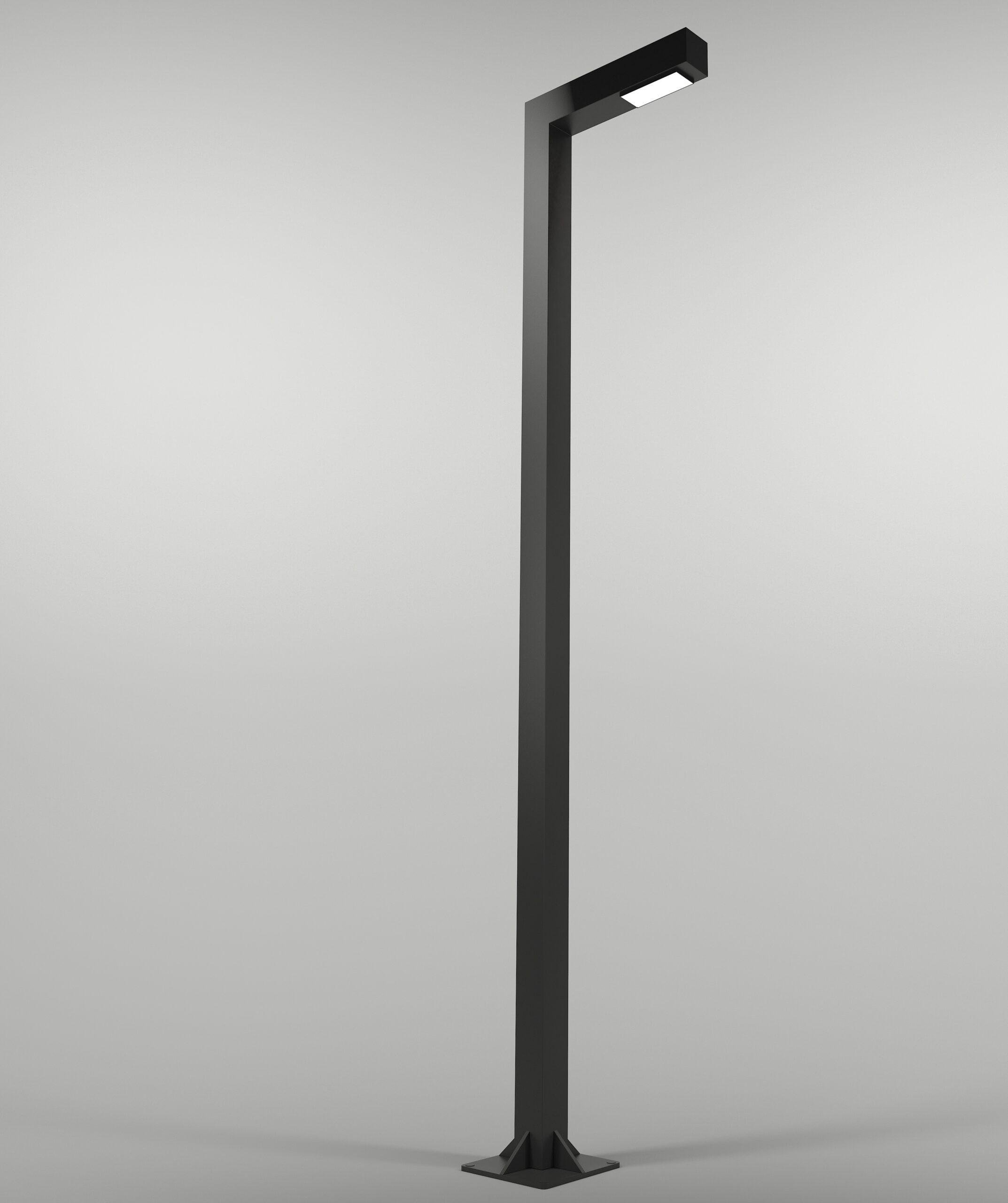 Светильник светодиодный садовый на опоре MG HUGE 315х10х10 см Черный матовый (7671)