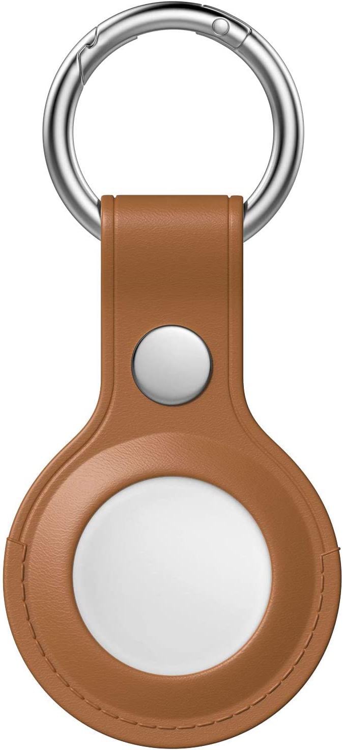 Чехол-брелок для AirTag MOKO Ring кожаный Brown (MKBRLETH)