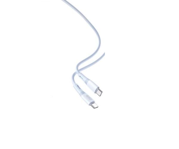 Кабель USB XO NB-Q226B Silicone two-color Type-C to Type-C 60W Blue