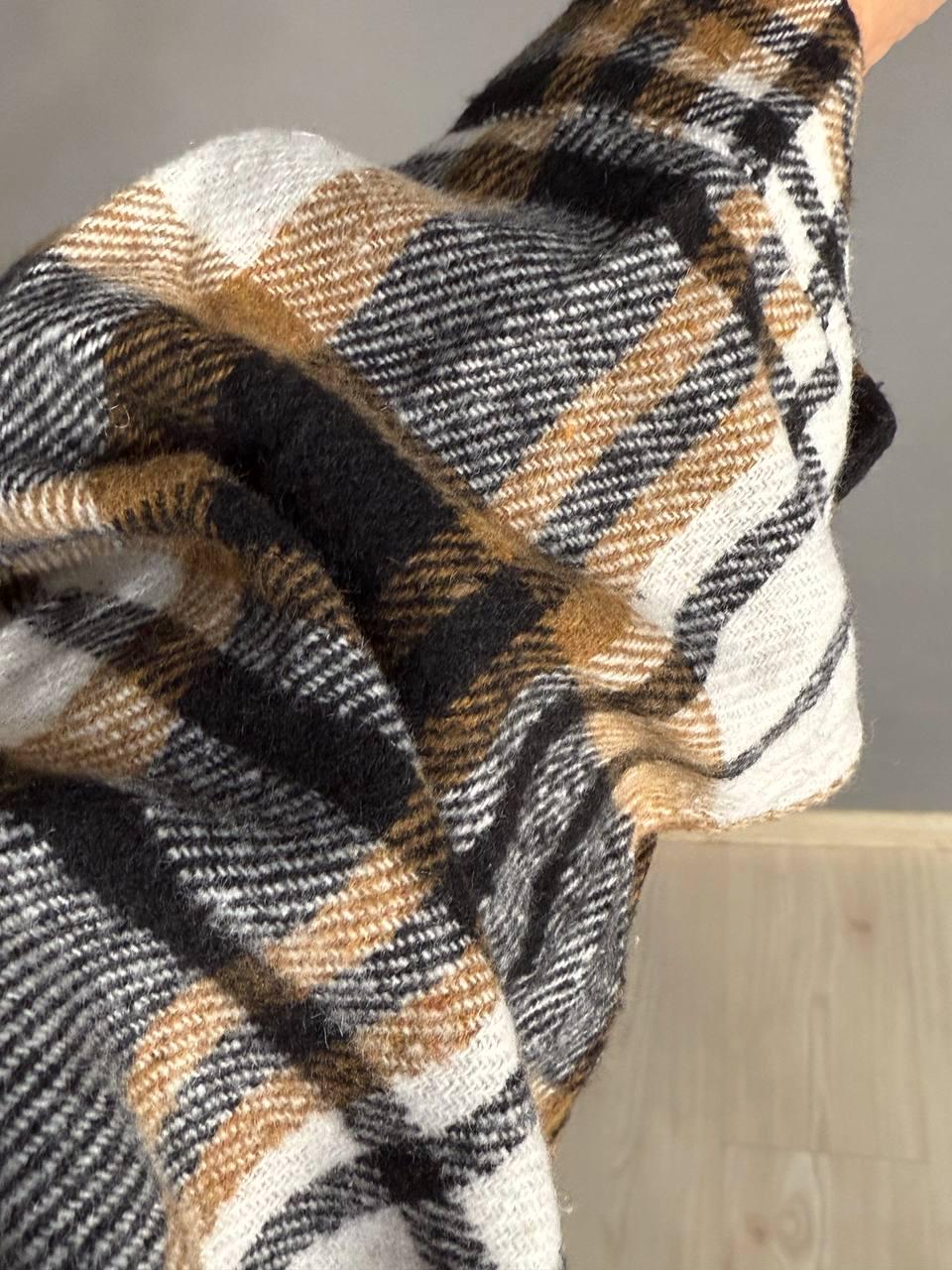 Сорочка жіноча YZY 223 картата оверсайз тепла байка OS Бежевий (5399) - фото 5 Сорочка жіноча YZY 223 картата оверсайз тепла байка OS Бежевий (5399) - фото 5