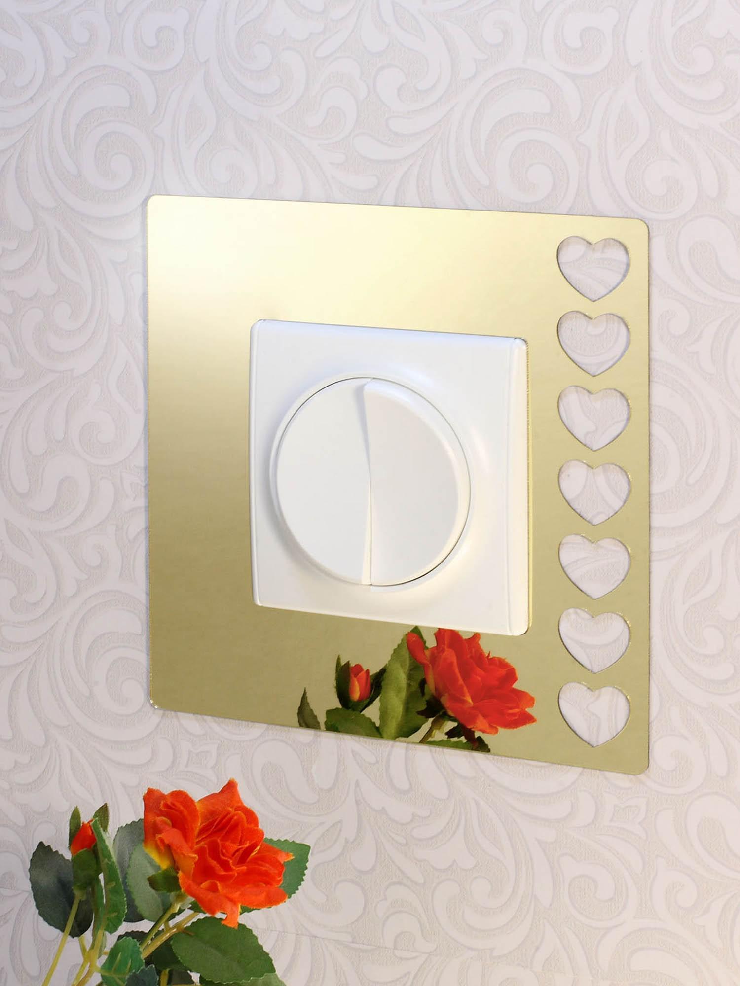 Наклейка интерьерная зеркальная №9 на стену 1 шт. Золотой (21994151)