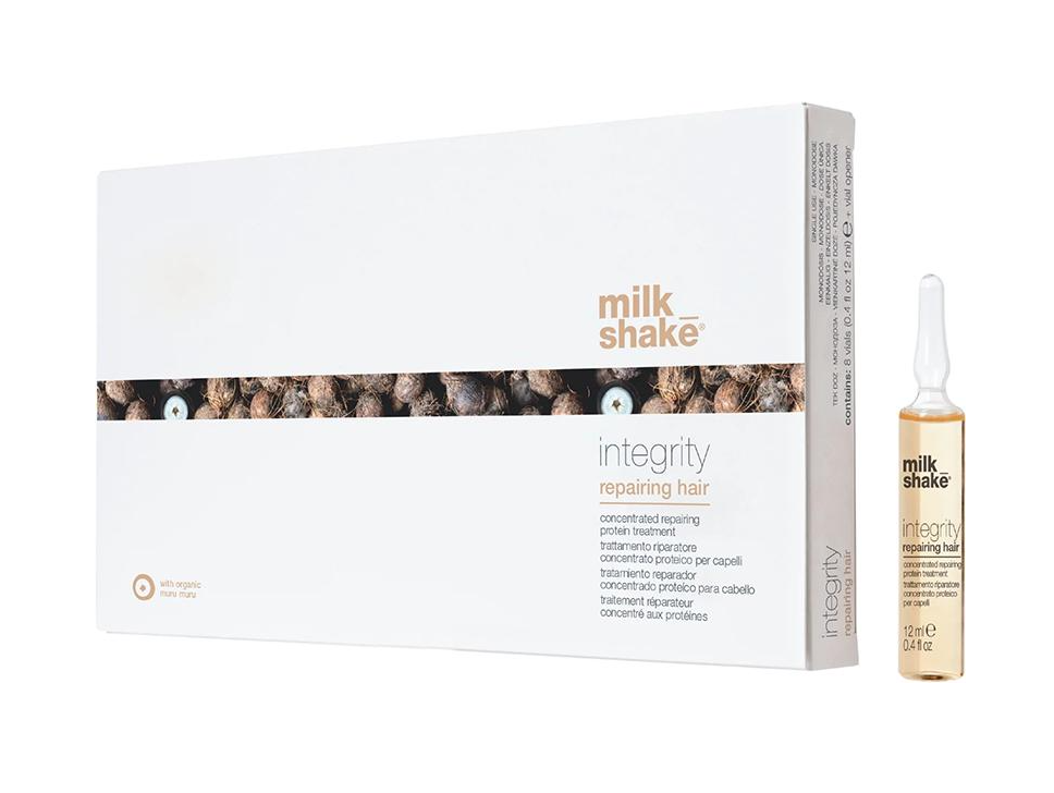 Ампулы для восстановления сухих и поврежденных волос Milk Shake Integrity Repairin интенсивное восстановление/блеск/увлажнение 12 мл/8 шт. (41311)