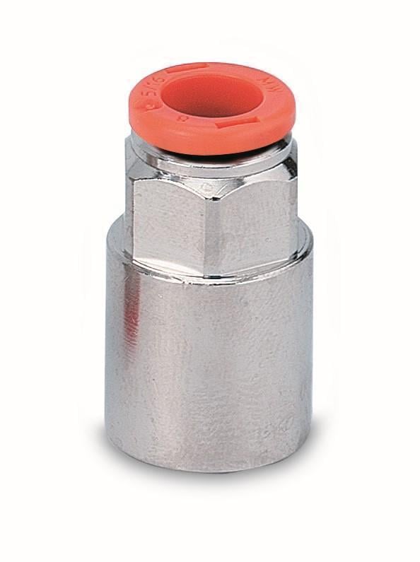 Фитинг пневматический быстросъемный прямой push-in под трубку наружный Ø 4 мм внутренняя резьба G 1/8" (PF20200402)