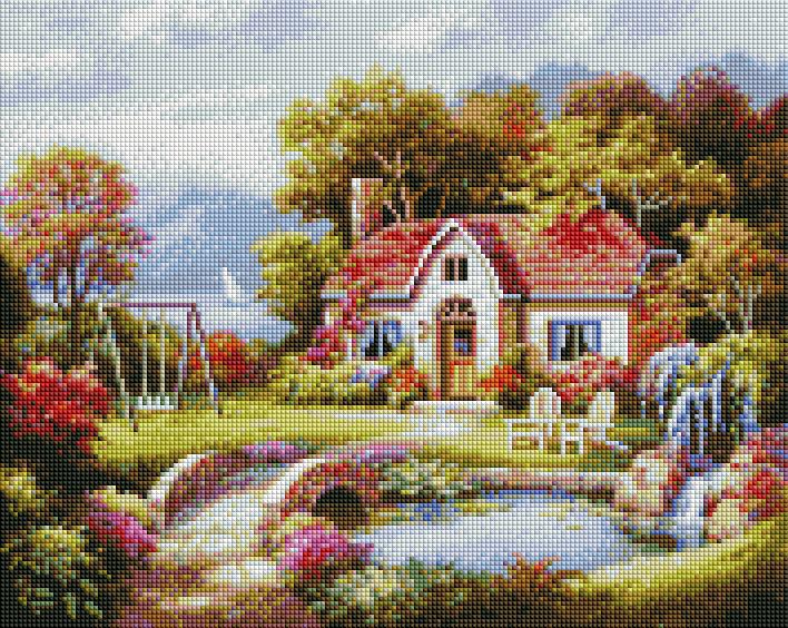 Алмазная мозаика ArtStory Уютный домик 40x50 см (ASM41)